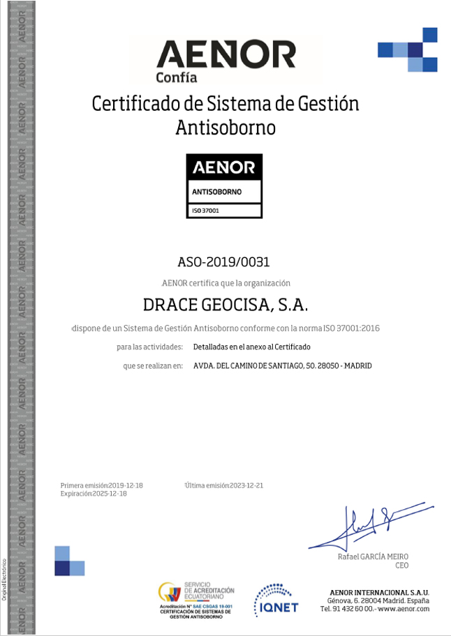 Certificación ISO 37001 - Sistema de Gestión Antisoborno