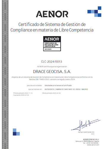 Certificación UNE 19603 - Sistema de Gestión de Compliance en materia de Libre Competencia