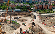 Contención y vaciado, Campus Colonial Méndez Álvaro (Madrid)