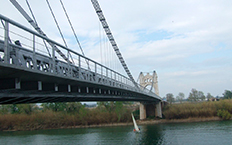 Rehabilitación del puente colgante sobre el río Ebro de Amposta